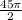 \frac{45\pi }{2}