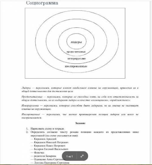 Сделать социограмму по литературе. Произведение: Отцы и Дети(( вписывать в социограмму только людей