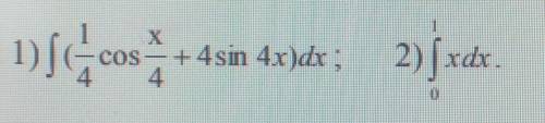 Знайти інтеграли,2 завдання розписати на листку.без фотомача