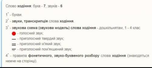 Зробити фонетичний розбір слова ХОДІННЯ Не на русском языке