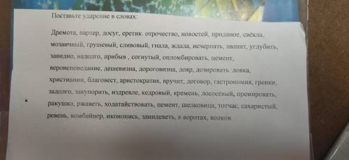 Поставьте Ударение в словах: Дремота, партер, досуг, еретик, отрочество... (Продолжение на фото)