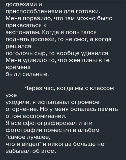 Сочинение Первый раз в музее