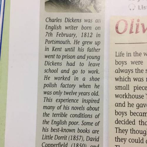 Charles Dickens was an English writer born on 7th February, 1812 in Portsmouth. He grew up in Kent u