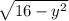 \sqrt{16-y^2}