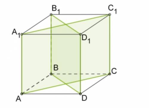 1. Дан куб. Определи, какая из данных в ответе прямых перпендикулярна данной плоскости? а) Плоскости