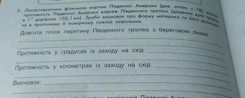 Довгота точок перетину південного тропіка з берегової лін