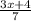 \frac{3x + 4}{7}