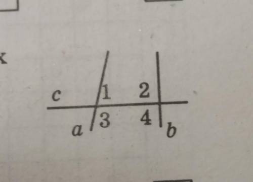 При перетині прямих а і б січною с відмітили кути 1,2,3,4. серед наведених пар кутів укажіть пару вн