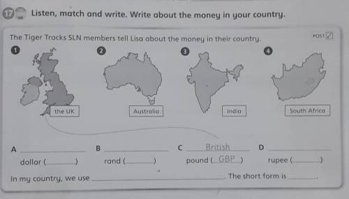 Listen, match and write. Write about the money in your country Post The Tiger Tracks SLN members tel