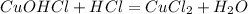 CuOHCl+HCl=CuCl_2+H_2O