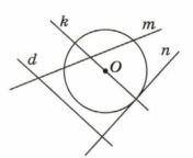 Какая прямая является касательной к окружности с центром в точке О? Выберите один ответ:a.Прямая db.