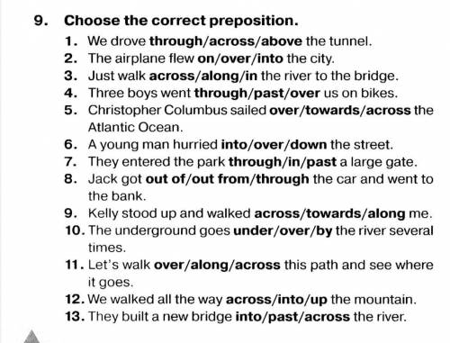 Choose the correct preposition