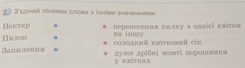 5.0З'еднай лініями слова з їхніми значеннями: