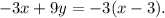 -3x+9y=-3(x-3).