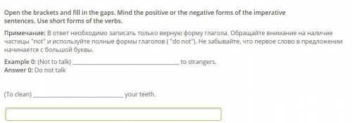 Open the brackets and fill in the gaps. Mind the positive or the negative forms of the imperative se