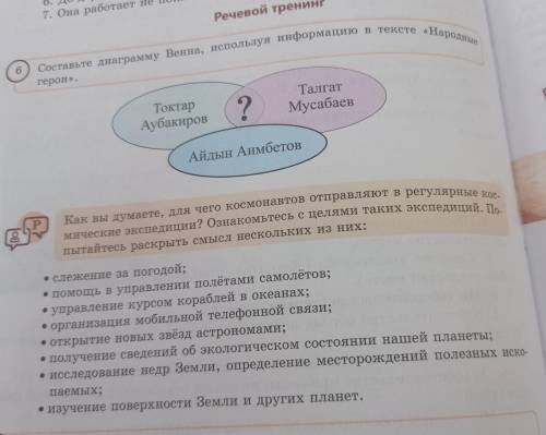 в тексте «Народ Составьте диаграмму Венна, используя информацию герои». Талгат Мусабаев Токтар Аубак