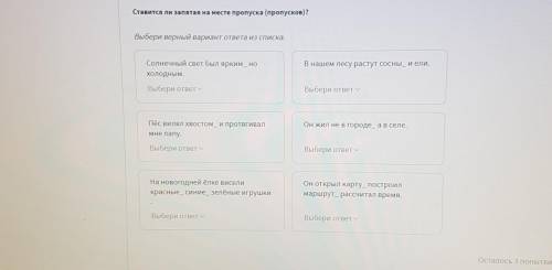 из 6 Ставится ли запятая на месте пропуска (пропусков)? Выбери верный вариант ответа из списка. В на