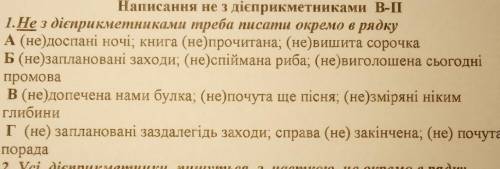 *не* з дієприкмкетниками треба писати окремо в рядку