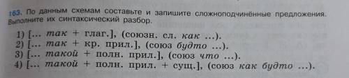 По данным схемам составьте и запишите сложноподчиненные предложения. Выполните их синтаксический раз