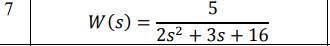 Задание 3 По передаточной функции W (s) (вариант задачи 2) системы автоматического управления найти