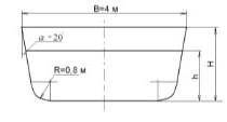 Найдите площадь фигуры; H = 3.5 ; h = 2.7