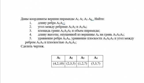 Решение сложной задачи с чертежом