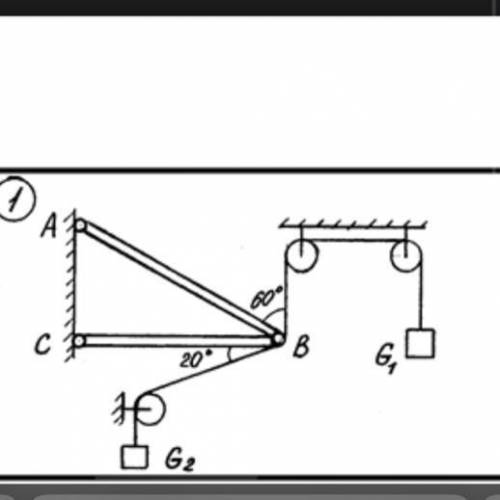 Техническая механика G1=1 кН G2=1 кН