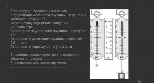 3. На рисунке представлена схема определения жесткости пружины. Чему равна жесткость пружины? А) по