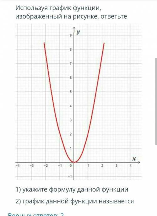 Используя график изображенный на рисунке ответьте 1) укажите формулу данной функции 2) график данной