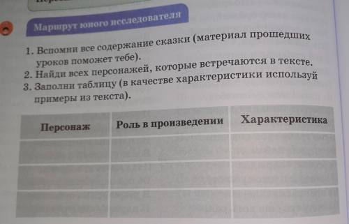 1. Вспомни все содержание сказки (материал уроков тебе). 2. Найди всех персонажей, которые встречают