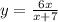 y = \frac{6x}{x + 7}