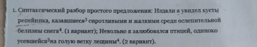 РУССКИЙ , очень , всё на фото, можете даже один вариант сделать.! Разобрать, подчеркнуть, подписать