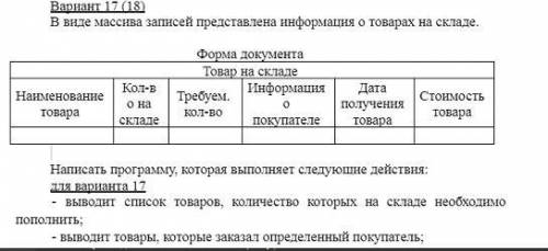 Использованный в лабораторной работе № 17 (Использование записей) массив записей должен сохраняться