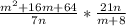 \frac{m^{2} + 16m +64}{7n} * \frac{21n}{m+8}