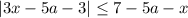 |3x-5a-3|\leq 7-5a-x