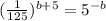 (\frac{1}{125})^{b+5} = 5 ^{-b}