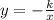 y = - \frac{k}{x}