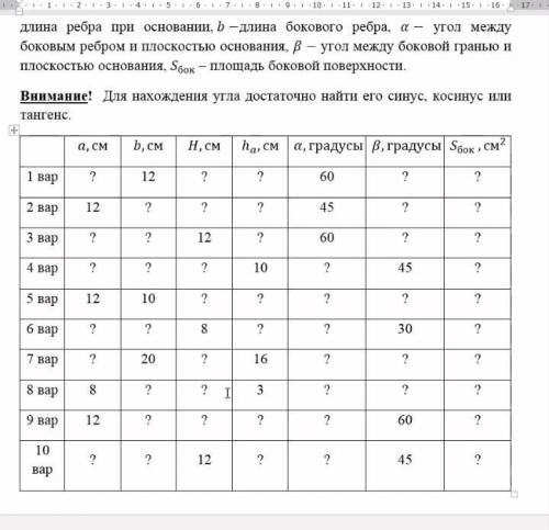 требуется решения 7 варианта. Я слёзно о напишите небольшое решение 7 варианта за внимание.