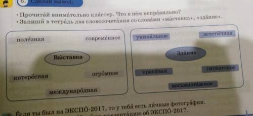 6. Сделай вывод. • Прочитай внимательно кластер. Что в • Запиши в тетрадь два словосочетания полезна