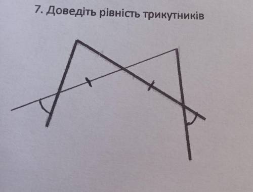 7. Доведіть рівність трикутників !