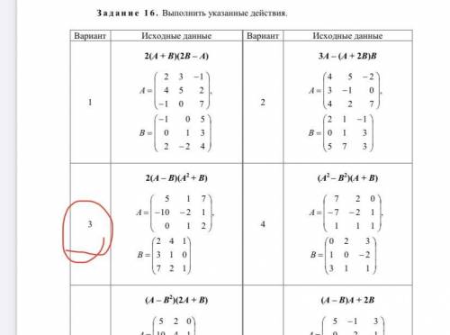 МАТРИЦА. С решением . Все, что под 3 номером