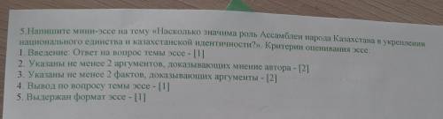 мини эссе насколько значима роль Ассамблеи народа Казахстана в укрепление национального единства и к