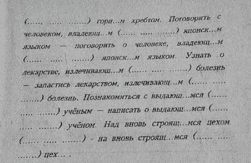 с русским вставить пропущенные буквы указать род ,число,падеж причастий как можно быстрее