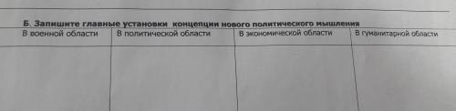 запишите главные установки концепции нового политического мышления