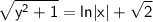 \sf \displaystyle \sqrt{y^2+1}=ln|x|+\sqrt{2}