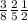 \frac{3}{8} \frac{2}{5} \frac{1}{2}