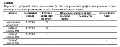 ребят, задание с таблицей, нужно заполнить таблицу или буду неаттестован по инфе, вопрос жизни и сме