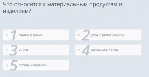 Что относится к материальным продуктам и изделиям?
