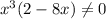 x^{3}(2 - 8x) \neq 0