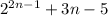 {2}^{2n - 1} + 3n - 5